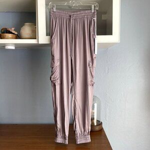 Young Fabulous & Broke Jamie Satin Lavender Grey Cargo Pants